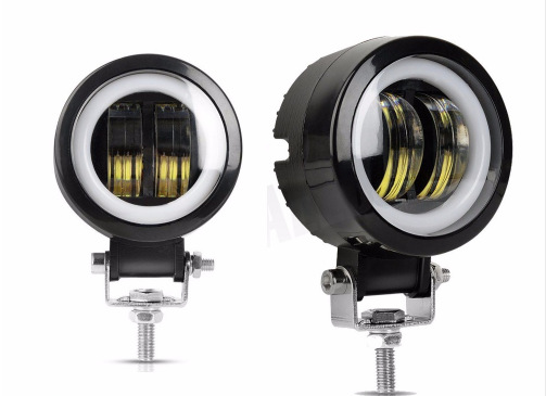 LED工作灯 汽车车灯 LED大灯新款LED工作灯雾灯20W带光圈 天使眼