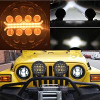 7寸70W汽车LED工作灯 猛禽牧马人坦克前杠灯车顶灯射灯工程车灯