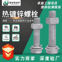 供应热镀锌螺栓 热浸锌螺丝螺母 电力钻孔螺栓M16M20